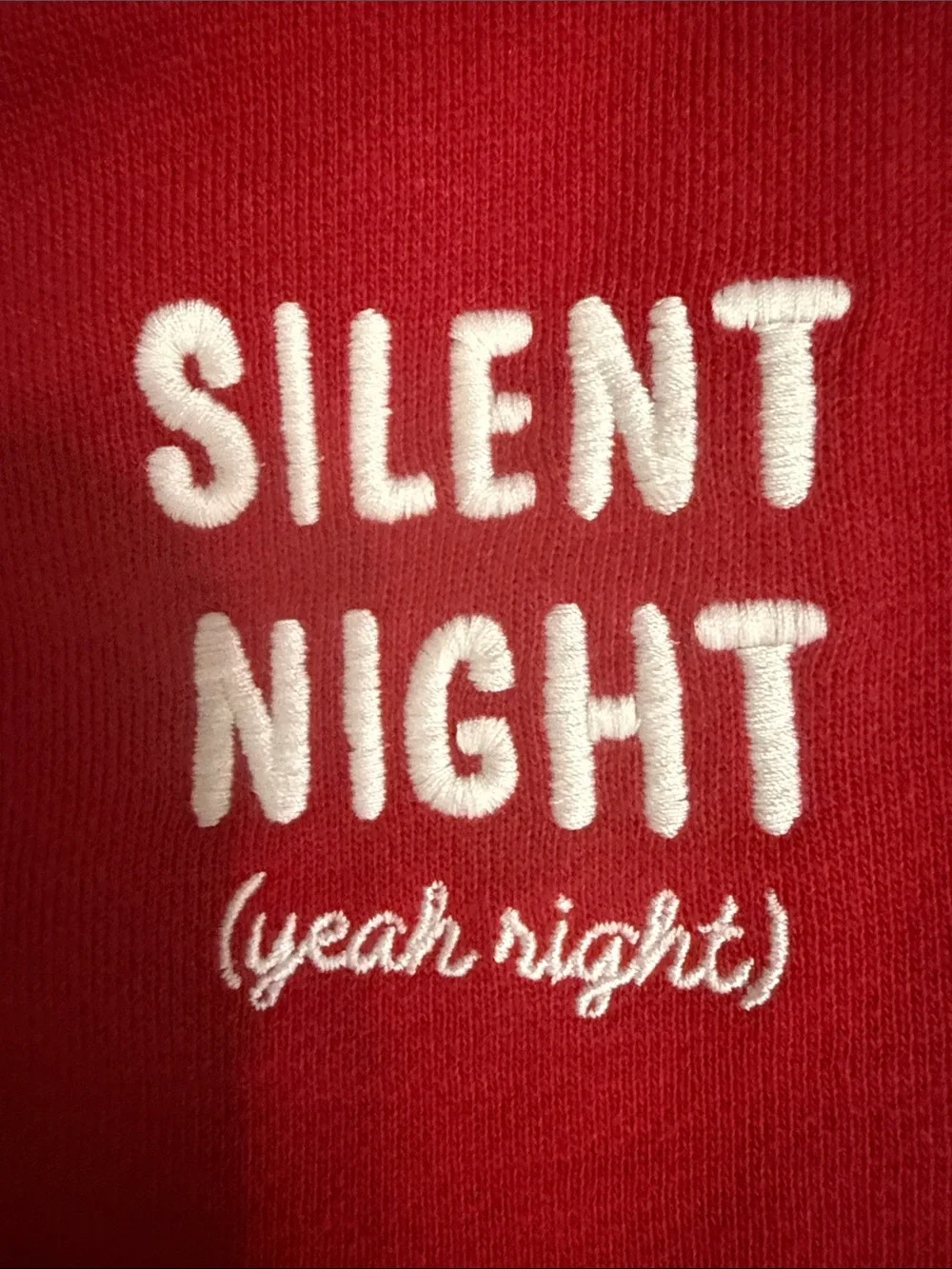 Carter's Red 'Silent Night' Long-Sleeve One-Piece Bodysuit